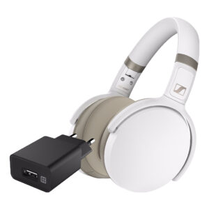 Sennheiser HD450BT Wit + XtremeMac Oplader met Usb A Poort 12W