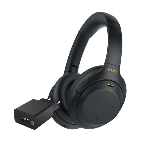 Sony WH-1000XM4 Zwart + XtremeMac Oplader met Usb A Poort 12W