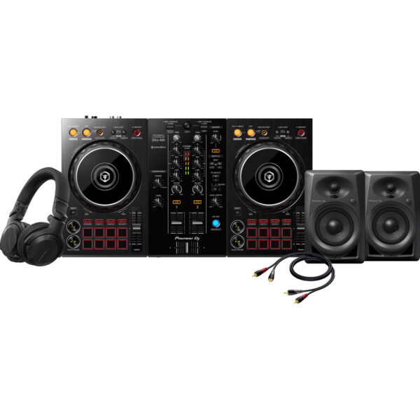 Pioneer DDJ-400 + Pioneer HCJ-CUE1BT Zwart + Pioneer DM-40 D